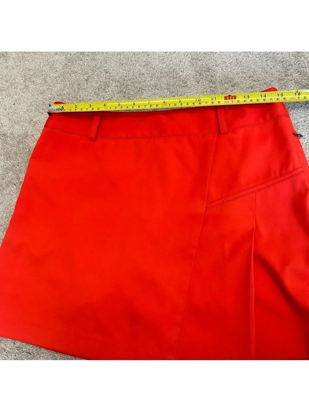 Cutter & Buck Annika Golf pleated mini skort skirt Red orange 6 NWOT